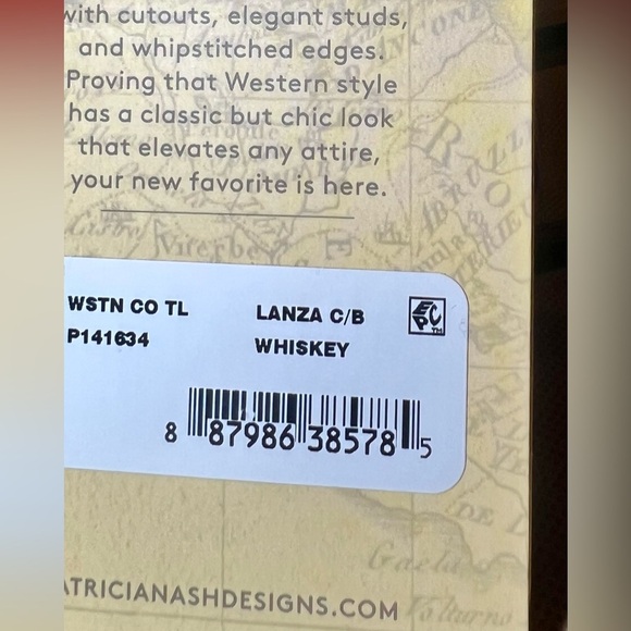 Patricia Nash Leather Lanza Crossbody Organizer with Cut-out Denim Tooling - Picture 11 of 13